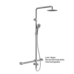 Mecca Care 32mm T Bar Grab Rail Twin Shower - Various Colours