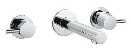 Quarter Turn Wall Laundry/Kitchen/Bath Tap Set with Fixed Spout - Chrome