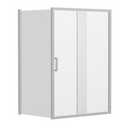 SS31 6mm Framed Sliding Shower Screen – Front & Return, 1950mm High, Chrome or Matt Black