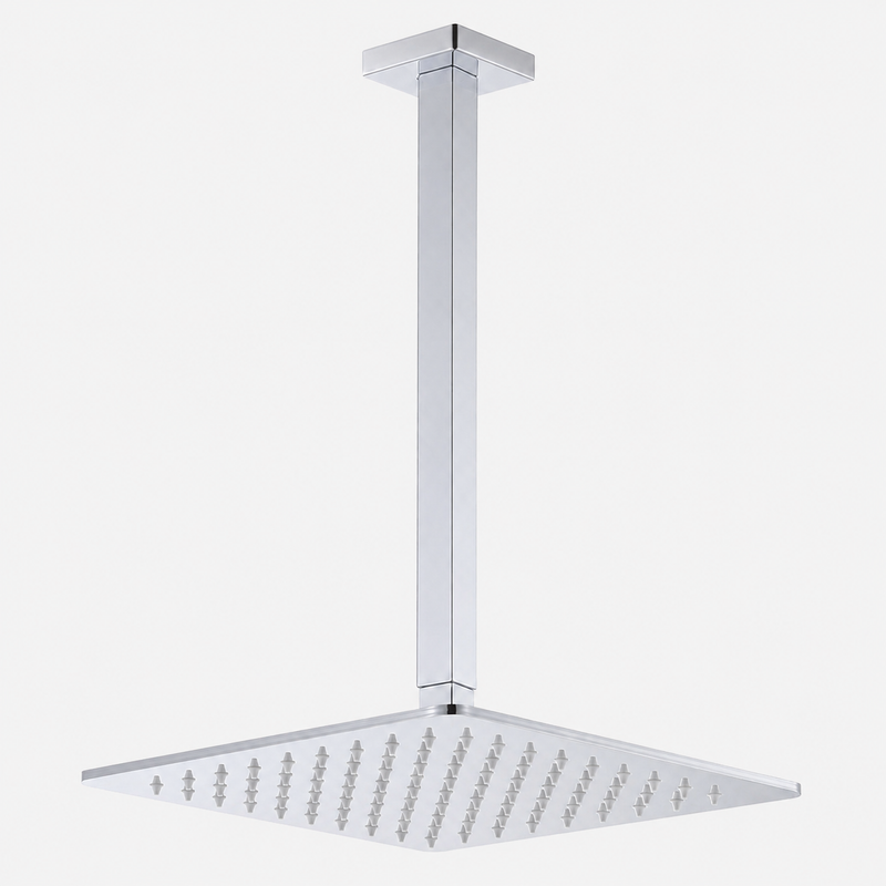 Square Ceiling Shower with Overhead Shower Head 250mm- Various Colours