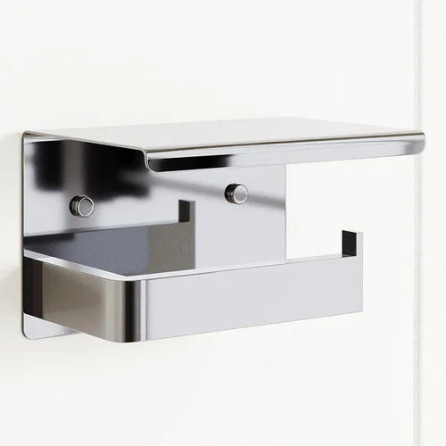 Toilet Roll Holder with Shelf - Various Colours