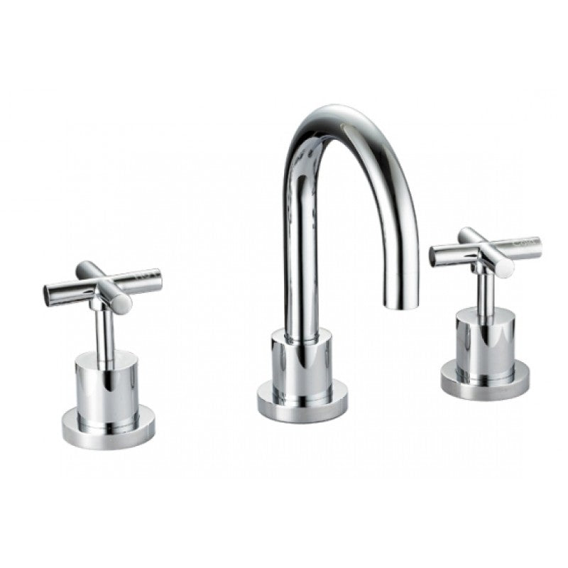 Basin/Bath Set With Hot And Cold Handle - Chrome