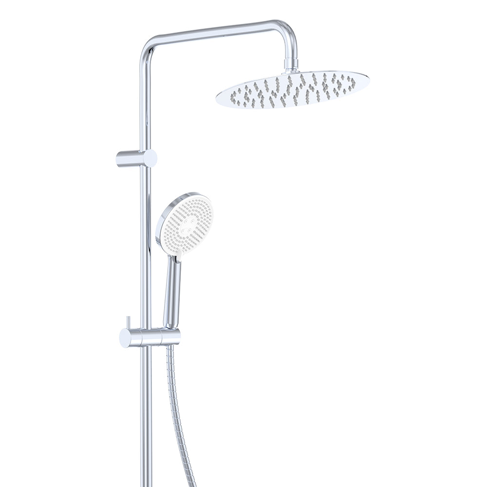 Deluxe Retro-fit Round Dual Shower Rail - Various Colours