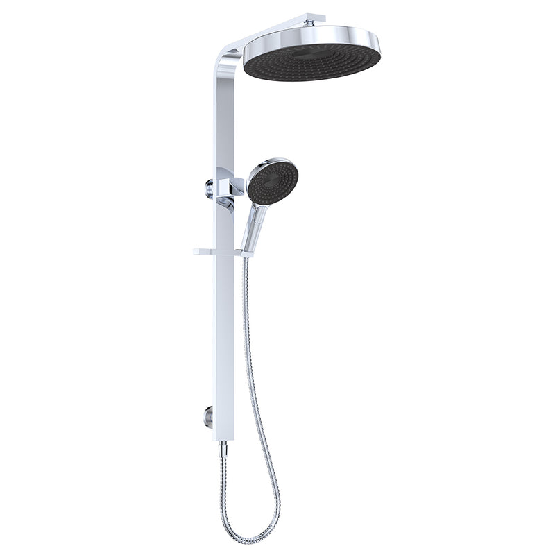 Deluxe Rain Round Dual Shower Rail - Various Colours