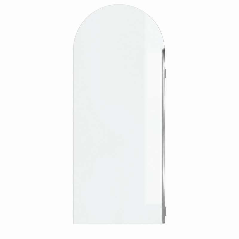 SS47 10mm Arch Walk-In Shower Screen with Wall Channel – 2100mm High, 900–1200mm, Various Colours