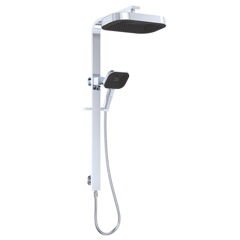 Deluxe Rain Soft Square Dual Shower Rail - Various Colours