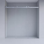 SS29 10mm Three-Panel Wall-to-Wall Sliding Shower Screen – 1950–2950mm, 2000/2100mm High, Various Colours