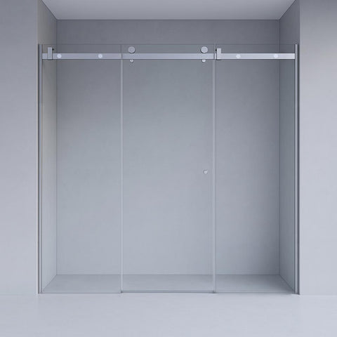 SS29 Three Panel Sliding Wall to Wall Front Only Shower Screen - Various Colours & Sizes