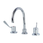 Gentec CLLF10005 Lead Free DZR Brass Hob Mounted 100mm Lever Sink Set w/ Gooseneck Swivel Spout