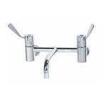 Gentec CLLF10012 Lead Free DZR Brass Wall Mounted 100mm Lever Exposed Mixing Set w/ Fixed Parallel Spout