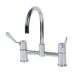 Gentec CLLF10015 Lead Free DZR Brass Hob Mounted 100mm Lever Exposed Mixing Set