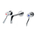 Gentec CLLF10040 Lead Free DZR Brass In-Wall 100mm Lever Recess Mixing Set w/ Fixed Parallel Spout
