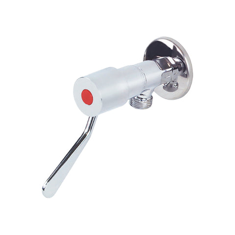 Gentec CLLF10050H Lead Free DZR Brass Wall Mounted 100mm Lever Cistern Tap w/ 15mm Male Outlet – Hot