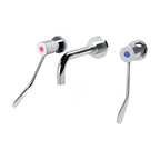 Gentec CLLF15040 Lead Free DZR Brass In-Wall 150mm Lever Recess Mixing Set w/ Fixed Parallel Spout