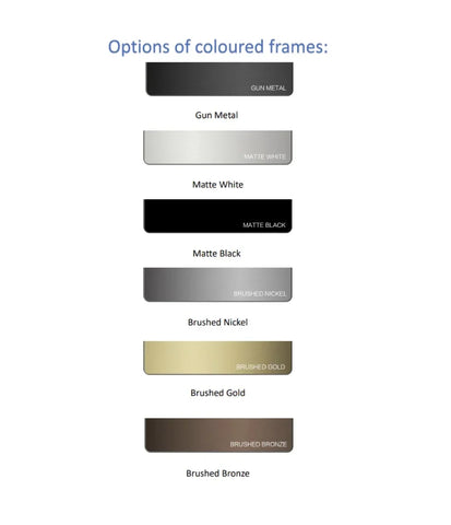 Oval Shape LED Mirror Touchless switch with Demister 580x900mm - Frameless / with Frame