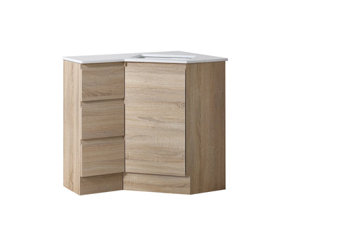 BV42 Timber Fingerpull Freestanding Corner Vanity - 600 / 900mm