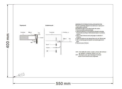 Builder Range Single Bowl Drop in/Undermount Kitchen / Laundry Sink  600x450mm - Stainless Steel