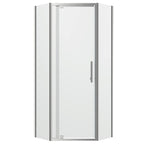 SS24 6mm Diamond Full Framed Pivot Shower Screen – 2000mm High, Chrome, 2 Sizes