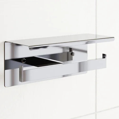 Toilet Roll Holder with Shelf - Various Colours