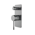 SM41D Cross Hatched Shower / Bath Mixer with Diverter (Square Backplate) - Various Colours