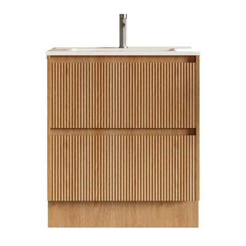 BV02 (460mm Depth) Wooden Fluted Freestanding Vanity- 750/ 900 / 1200 / 1500mm