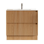 BV02 Wooden Fluted Freestanding Vanity