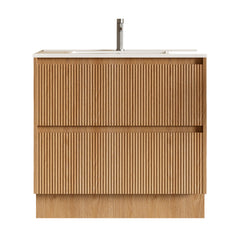 BV02 (460mm Depth) Wooden Fluted Freestanding Vanity- 750/ 900 / 1200 / 1500mm