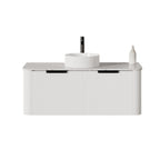 BV28WH Matte White Fluted Curve Wall Hung Vanity - 900 / 1200 / 1500mm