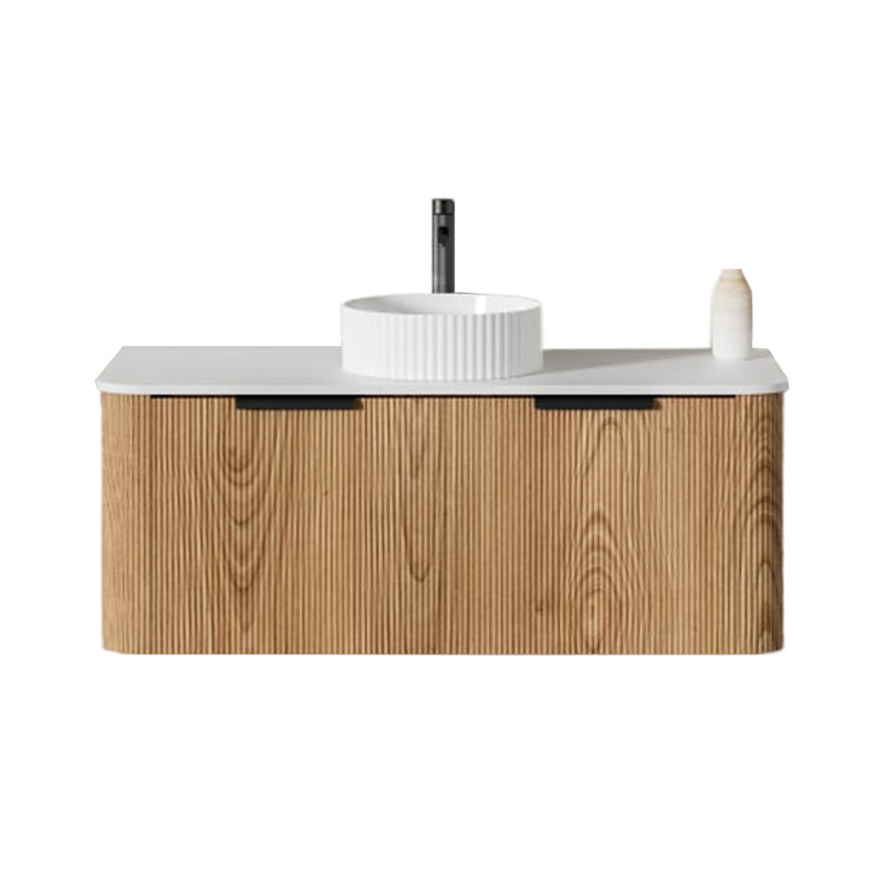 BV47WH (500mm Depth) Wooden Fluted Curved Wall Hung Vanity- 900 / 1200 / 1500mm