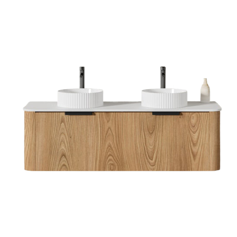 BV47WH (500mm Depth) Wooden Fluted Curved Wall Hung Vanity- 900 / 1200 / 1500mm