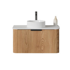 BV47WH (500mm Depth) Wooden Fluted Curved Wall Hung Vanity- 900 / 1200 / 1500mm
