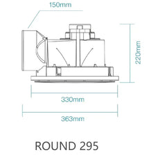 Round Bathroom Exhaust Fan - Various Sizes