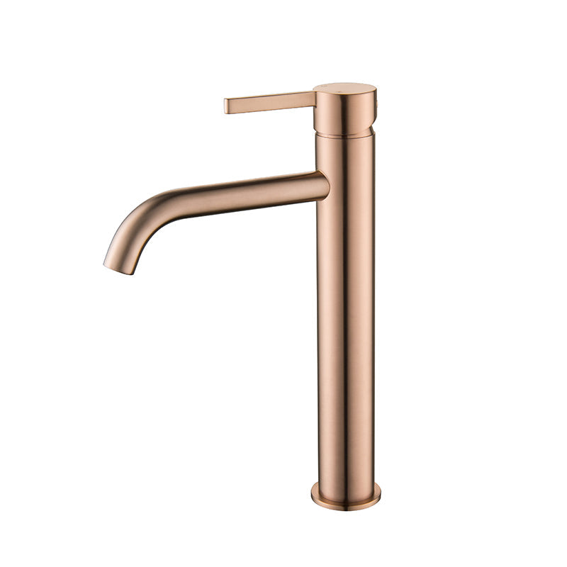 TBM19 Round Tall Basin Mixer Curved Spout