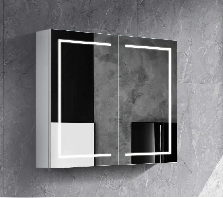 Rectangular LED Mirror Cabinet 750/900/1200x750mm - Various Colours