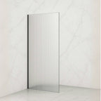 Fluted/Reeded Walk-In Shower Screen – 2100mm High, 900–1500mm, Various Colours