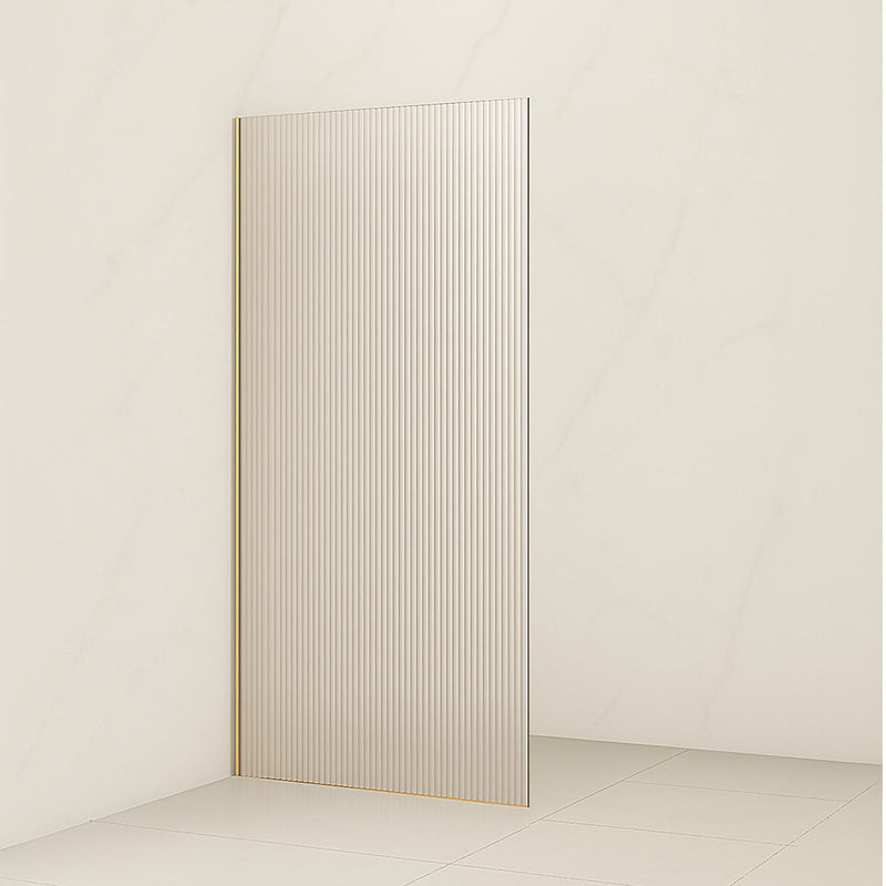 Fluted/Reeded Corner Walk In Shower Screen - Various Colours