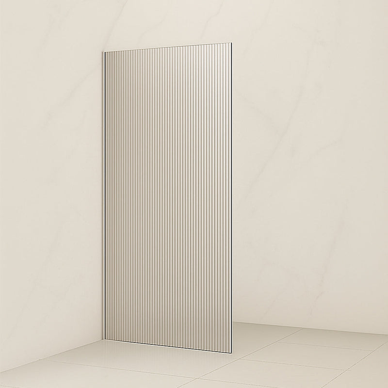 Fluted/Reeded Corner Walk In Shower Screen - Various Colours