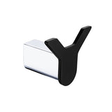 Double Robe Hook (86004B) Black & Chrome - Stock Clearance