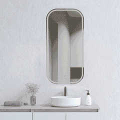 Soft Square LED Mirror Touchless 450x900mm - Frameless / Framed