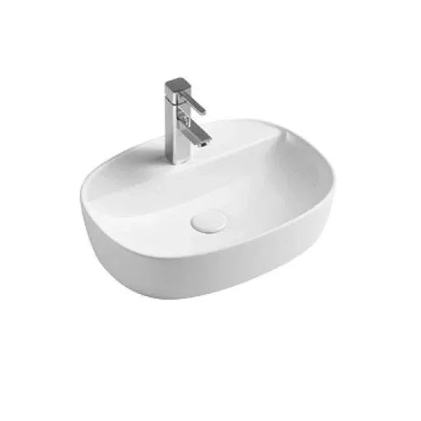 Lumina Gloss White Above Counter Ceramic Basin - 403x403mm / 505x380mm