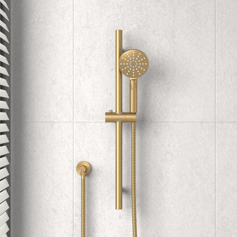 Round Shower Rail with 3 Mode Handheld Shower Set