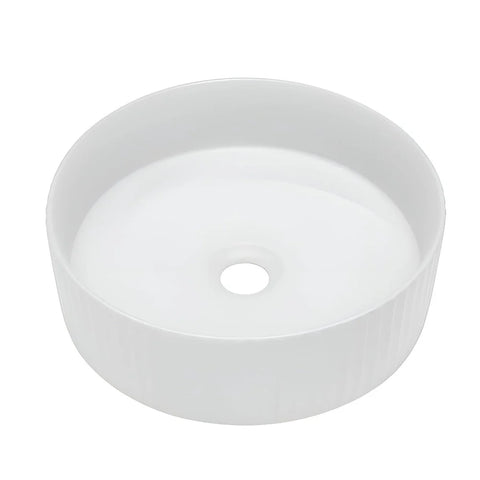 Bellevue Fluted Above Counter Ceramic Basin 360x360mm - Various Colours