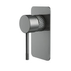 SM41 Cross Hatched Shower / Bath Mixer (Square Backplate) - Various Colours