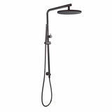 Round Dual Shower Rail with Slim Hand Shower - Various Colours
