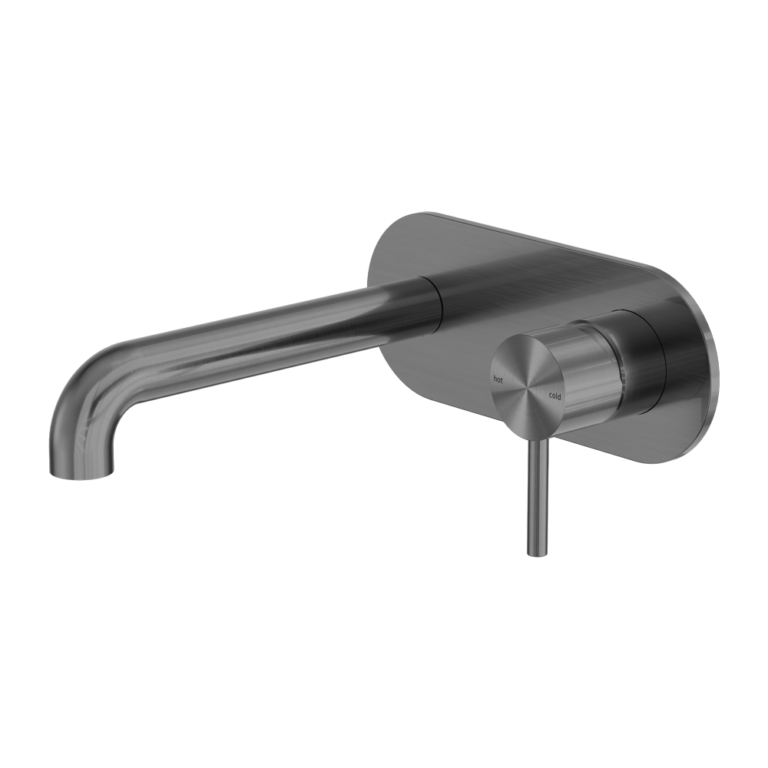 Nero Tapware WBM43 Zen Round Wall Basin/Bath Mixer Set with 185mm Reach Spout - Various Colours