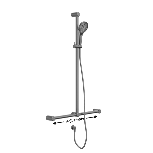 Mecca Care 32mm T Bar Grab Rail Shower - Various Colours