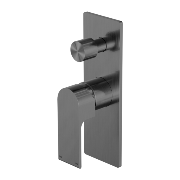 Bianca Shower / Bath Mixer with Diverter (Rectangle Backplate) - Various Colours