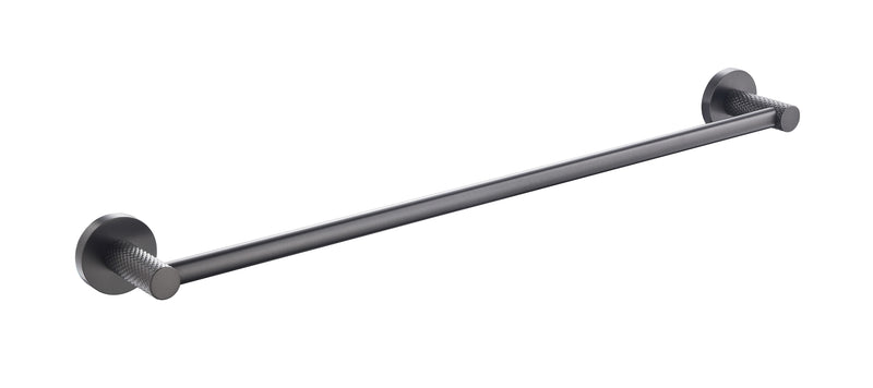 Cross Hatched Single Towel Rail 600mm - Various Colours