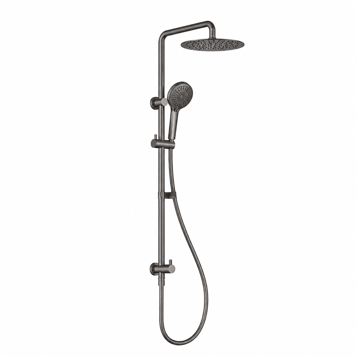 Builder Range Round Twin Shower Rail (Bottom Inlet) - Various Colours