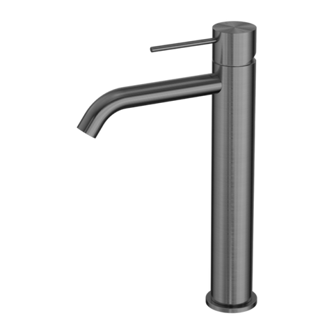 Nero Tapware TBM32 Mecca Round Tall Basin Mixer (Curved Spout) - Various Colours
